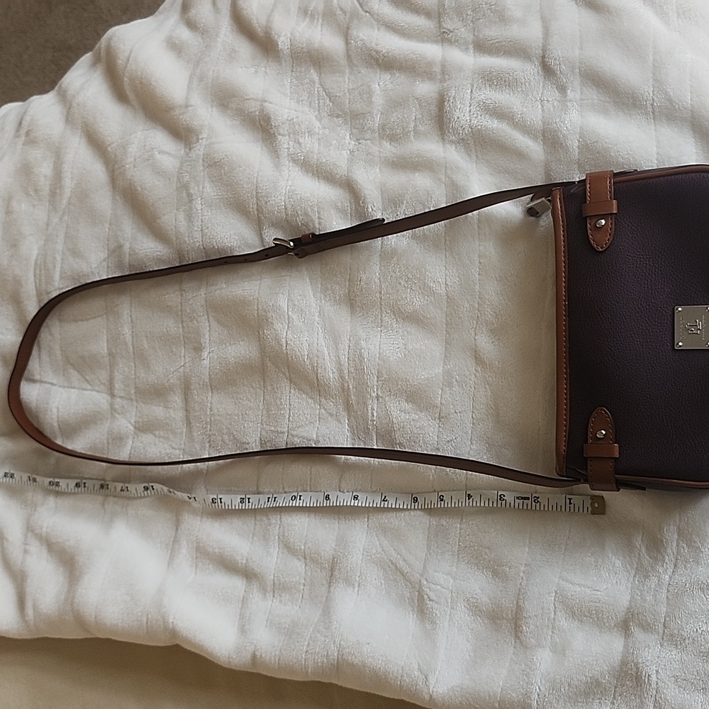 Ralph Lauren Deep Burgundy and Brown Crossbody Bag - Picture 14 of 16
